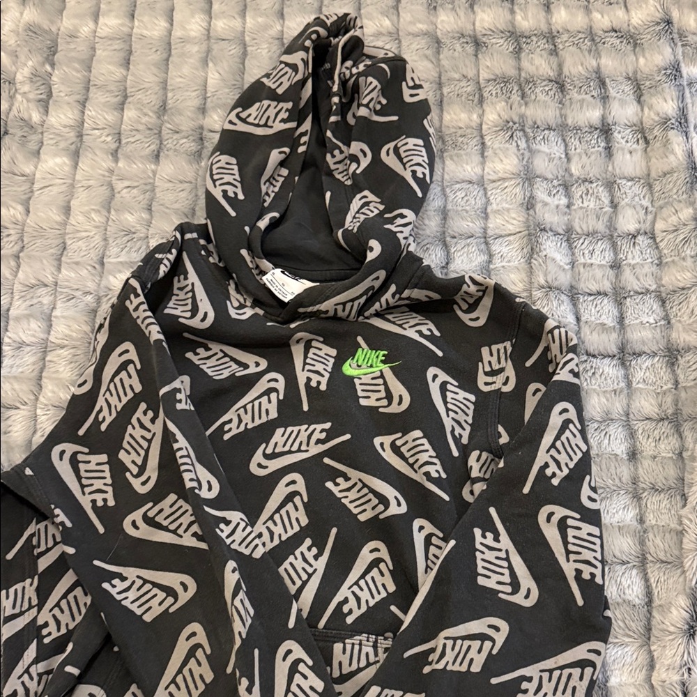 Nike Black and Gray Kids Hoodie